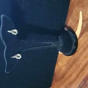 Diamond and glass earrings